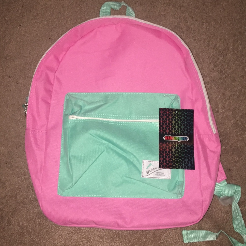 Hot pink and Mint Green Urban Sport Backpack